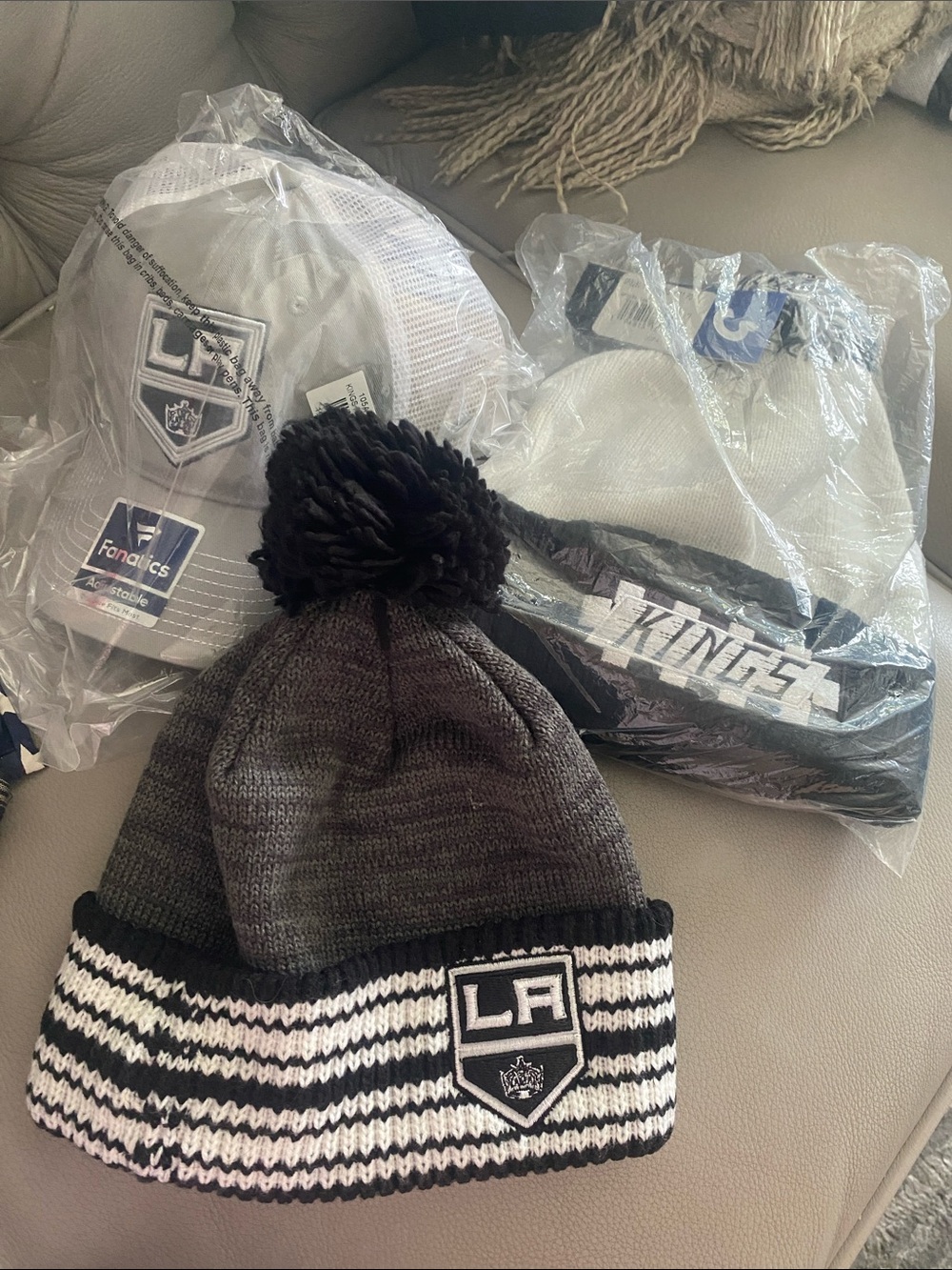 Unisex LA Kings Hockey hat bundle.